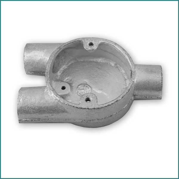 3 Way Y Galvanised Conduit Circular Box